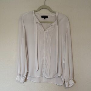 Banana Republic Cream Blouse with Tie Detail